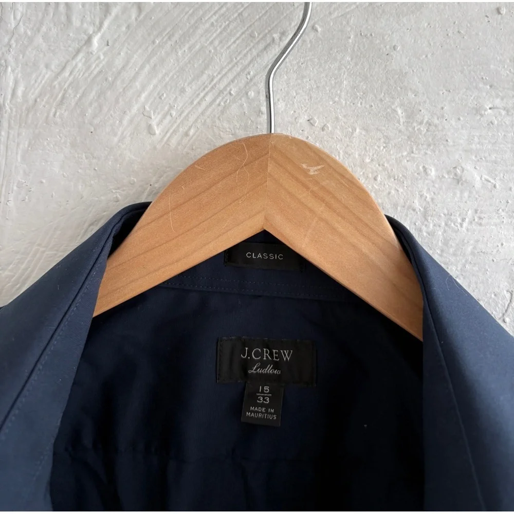 J.Crew classic Ludlow navy long-sleeve dress shirt